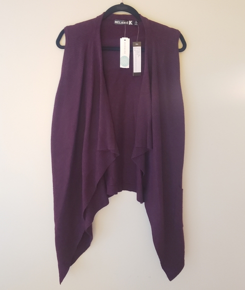 Melanie K Sleeveless Rectangle vest with Pockets Size XL NEW - Picture 3 of 13